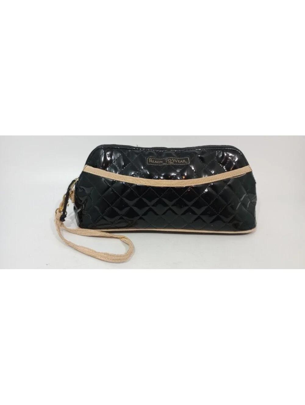 Ready To Wear Makeup Cosmetic Organizer Travel Bag Zipper Quilted Wristlet